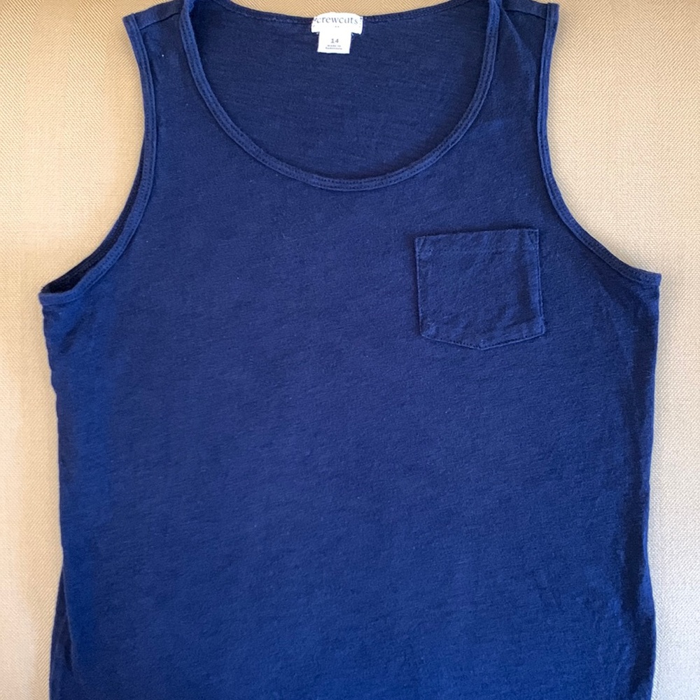 Crewcuts 14 (girls) navy blue tank top
